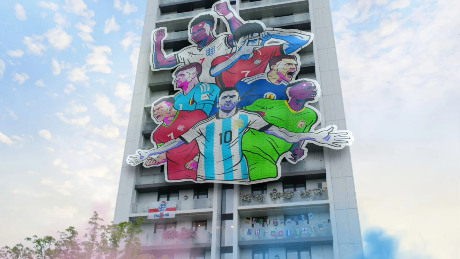 Film Let's Make It Iconic de BBC Creative pour le lancement de la couverture du Mondial 2026, animation mêlant stop motion et prise de vue réelle, réalisé par Nicos Livesey de Blinkink, illustration de Dan Evans, bande son d'Aurora et Tom Rowlands, dévoilé le 8 juin 2026