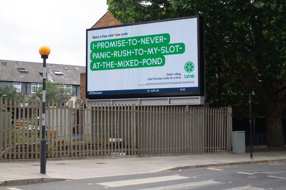 Affiche Promise Codes Lime à Londres, juin 2026, exemple de promesse de sécurité à saisir dans l'application pour débloquer des minutes gratuites de vélo en libre-service